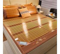 TT-YEC Cama con Estera De Bambú De Verano, Estera para Dormir De Bambú Plegable, Estera para Dormir Carbonizada Transpirable (Sin Almohada), Colchón Refrescante De Doble Cara,180 * 200cm