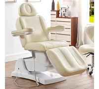 TT-YEC Cama de belleza eléctrica de 4 motores con reposabrazos ajustables y reposacabezas, cama de masaje elevable, mesa de pestañas esteticias, cama de tatuaje profesional de spa