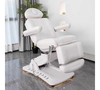 TT-YEC Cama De Belleza Facial De Tatuaje Giratorio De 360 °, Silla De Masaje Ajustable De Altura, Respaldo Y Reposapiés Ajustable, Con Luz LED, Reclinable Eléctrico Multifuncional