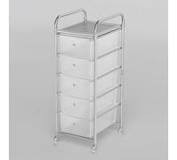 TT-YEC Carro De Almacenamiento Móvil De Gran Capacidad, Organizador De Estanterías Para Peluquería Con 4-20 Cajones, Armario De Almacenamiento Con Ruedas Para Salón De Belleza.,5 drawers c