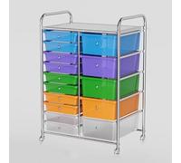 TT-YEC Carro De Almacenamiento Móvil De Gran Capacidad, Organizador De Estanterías Para Peluquería Con 4-20 Cajones, Armario De Almacenamiento Con Ruedas Para Salón De Belleza.,15 drawers a