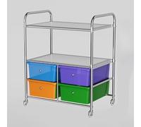 TT-YEC Carro De Almacenamiento Móvil De Gran Capacidad, Organizador De Estanterías Para Peluquería Con 4-20 Cajones, Armario De Almacenamiento Con Ruedas Para Salón De Belleza.,4 drawers c