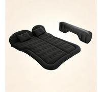 TT-YEC Colchón Hinchable Multifuncional para Coche con Superficie Flocada, Incluye Bomba De Aire Y 2 Almohadas, Colchoneta Plegable para El Maletero del Coche,Negro