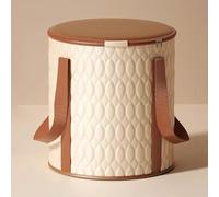 TT-YEC CUBO DE BAÑO POTA PLOTABLE PLOZADO CASA, Bolsa De Lavado De Pie De Baño Portátil, Baño De Pies Cilíndricos, Tazón De Spa De Pie Con Manija, Baño Grande Para Pedicura, Relajación,Beige