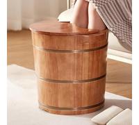 TT-YEC Cubo De Madera Independiente Para Baño De Pies, Juego De Cubos De Spa De Relajación Para Pies Gruesos, Cubo Para Baño De Pies Con Tapa Y Masajeador,B