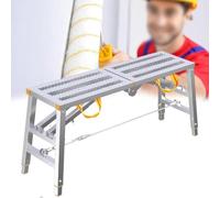 TT-YEC Equipo De Andamio De Alta Resistencia Con Altura Ajustable, Longitudes De Mesa De 55 A 78,7 Pulgadas, Reposapiés Plegable, Taburete Pintado Para Paneles De Yeso,A 140cm