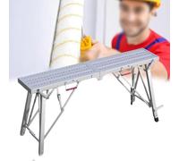 TT-YEC Equipo De Andamio De Alta Resistencia Con Altura Ajustable, Longitudes De Mesa De 55 A 78,7 Pulgadas, Reposapiés Plegable, Taburete Pintado Para Paneles De Yeso,D 200cm