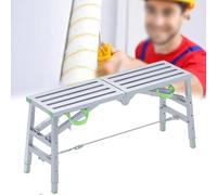 TT-YEC Equipo De Andamio De Alta Resistencia Con Altura Ajustable, Longitudes De Mesa De 55 A 78,7 Pulgadas, Reposapiés Plegable, Taburete Pintado Para Paneles De Yeso,B 160cm