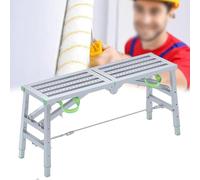 TT-YEC Equipo De Andamio De Alta Resistencia Con Altura Ajustable, Longitudes De Mesa De 55 A 78,7 Pulgadas, Reposapiés Plegable, Taburete Pintado Para Paneles De Yeso,C 160cm