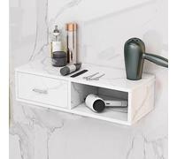 TT-YEC Equipo De Estación De Salón De Belleza Con Cajones, Gabinete De Almacenamiento De Peluquería Con Orificio Para Secador De Pelo, Estación De Peluquería Montada En La Pared,El60×w30×h16cm