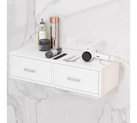 TT-YEC Equipo De Estación De Salón De Belleza Con Cajones, Gabinete De Almacenamiento De Peluquería Con Orificio Para Secador De Pelo, Estación De Peluquería Montada En La Pared,Nl50×w30×h16cm