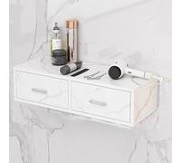 TT-YEC Equipo De Estación De Salón De Belleza Con Cajones, Gabinete De Almacenamiento De Peluquería Con Orificio Para Secador De Pelo, Estación De Peluquería Montada En La Pared,Ml70×w30×h16cm