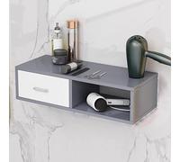 TT-YEC Equipo De Estación De Salón De Belleza Con Cajones, Gabinete De Almacenamiento De Peluquería Con Orificio Para Secador De Pelo, Estación De Peluquería Montada En La Pared,Bl60×w30×h16cm