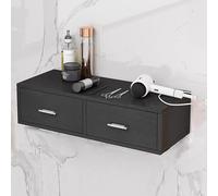 TT-YEC Equipo De Estación De Salón De Belleza Con Cajones, Gabinete De Almacenamiento De Peluquería Con Orificio Para Secador De Pelo, Estación De Peluquería Montada En La Pared,Fl70×w30×h16cm