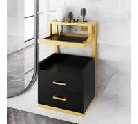 TT-YEC Estación De Belleza Con Almacenamiento Para Estilistas, Estación De Peluquería De Pared Con 2 Cajones Y Orificio Para Secador De Pelo, Mesa De Barbería Abierta,Hl36×w32×h60cm
