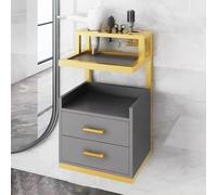 TT-YEC Estación De Belleza Con Almacenamiento Para Estilistas, Estación De Peluquería De Pared Con 2 Cajones Y Orificio Para Secador De Pelo, Mesa De Barbería Abierta,Ol36×w32×h60cm