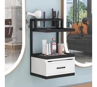 TT-YEC Estación De Salón Montada En La Pared, Armario De Almacenamiento Para Herramientas De Corte De Cabello Con Barril Y Cajón Para Secador De Cabello, Gabinete Para Peluquería,C