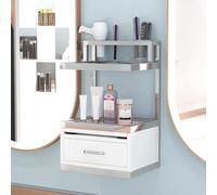 TT-YEC Estación De Salón Montada En La Pared, Armario De Almacenamiento Para Herramientas De Corte De Cabello Con Barril Y Cajón Para Secador De Cabello, Gabinete Para Peluquería,B