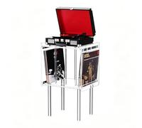 TT-YEC Estante Acrílico para Equipos Audiovisuales, Estante Transparente para Discos De Vinilo, Estantería/Mesa Auxiliar De Pie con Discos, Tocadiscos Y Estantes De Exhibición,A