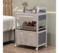 TT-YEC Estante Para Guardar Herramientas De Peluquería, Carrito De Belleza Móvil Con Ruedas, Armario Multifuncional Con Cajones Y Puertas De Cristal.,J