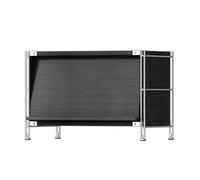 TT-YEC Estantería De Estilo Industrial Retro para CD, Estante De Almacenamiento Abatible con Patas De Acero Al Carbono, Estante De Almacenamiento Multimedia De Pie con Estantes,H50×l80×w40