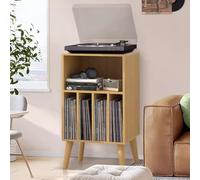 TT-YEC Estantería Retro para CD, Armario De Madera para Discos De Vinilo, Armario para Almacenamiento Multimedia, Estantería De Pie para Cómics Multimedia,H85cm b
