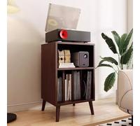 TT-YEC Estantería Retro para CD, Armario De Madera para Discos De Vinilo, Armario para Almacenamiento Multimedia, Estantería De Pie para Cómics Multimedia,H85cm a