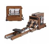 TT-YEC Máquina De Remo Plegable con Resistencia Al Agua para El Hogar, Máquina De Remo De Madera Tipo Cajón con Pantalla Inteligente, Resistencia Ajustable, Trabaja Todos Los Músculos.