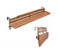 TT-YEC Mesa Auxiliar De Balcón Colgante Ajustable De Madera, Mesa Colgante con Barandilla Plegable para Exteriores De Abeto, Mesa Auxiliar para Barbacoa, Capacidad De Carga De 20-40 Kg,Caramel 90cm