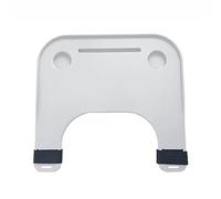 TT-YEC Mesa Bandeja Para Silla De Ruedas Con Portavasos, Mesa De Regazo Desmontable, Mesa De Comedor Con Silla Inodoro De Plástico ABS, Con Arnés De Seguridad, Plegable,blanca