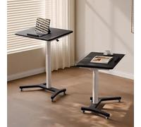 TT-YEC Mesa De Madera Maciza De Altura Regulable Para El Hogar, Mesa De Comedor Móvil Para Personas Mayores, Bandeja Para Silla De Ruedas Multifuncional, Altura Ajustable,B is 60 cm long