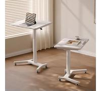 TT-YEC Mesa De Madera Maciza De Altura Regulable Para El Hogar, Mesa De Comedor Móvil Para Personas Mayores, Bandeja Para Silla De Ruedas Multifuncional, Altura Ajustable,D is 80 cm long