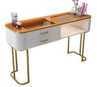 TT-YEC Mesa De Manicura De Doble Capa, Mesa De Manicura Con Cajones Y Armario De Almacenamiento De Tres Capas, Mesa De Tecnología De Manicura, Mesa De Manicura Multifuncional,Cl120cm