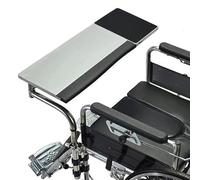 TT-YEC Mesa Plegable Para Silla De Ruedas Con Portavasos Y Bandeja Para El Regazo, Ayuda A La Movilidad, Adecuada Para Sillas De Ruedas Con Un Diámetro De Soporte De 3 Cm,Plata
