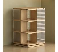 TT-YEC Organizador De CD De Escritorio Giratorio De 360°, Estante Acrílico De 3 Niveles, Soporte De Madera para Cintas De Casete, con Capacidad para hasta 120 CD,B