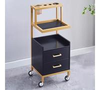 TT-YEC Organizador Para Salón De Belleza, Armario Para Equipos De Spa, Carrito De Salón Con Cajones Y Soporte Para Secador De Pelo, Carrito De Salón Profesional Con Ruedas,C