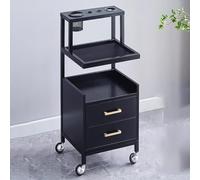TT-YEC Organizador Para Salón De Belleza, Armario Para Equipos De Spa, Carrito De Salón Con Cajones Y Soporte Para Secador De Pelo, Carrito De Salón Profesional Con Ruedas,B