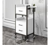 TT-YEC Organizador Para Salón De Belleza, Armario Para Equipos De Spa, Carrito De Salón Con Cajones Y Soporte Para Secador De Pelo, Carrito De Salón Profesional Con Ruedas,I