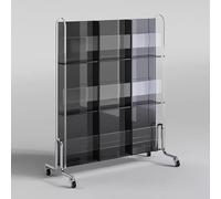 TT-YEC Revistero Móvil De Pie, Soporte Acrílico para Discos De Vinilo, Torre De Almacenamiento De CD De 3 Niveles, Organizador Multimedia Grande, Diseño Abierto,C