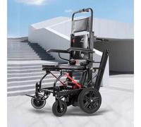 TT-YEC Silla De Ruedas Eléctrica Multifuncional Para Subir Escaleras, Salvaescaleras De Aleación De Aluminio, 3 Velocidades Ajustables, Batería De Litio De 10 Ah, Plegable