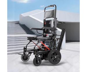 TT-YEC Silla De Ruedas Eléctrica Multifuncional Para Subir Escaleras, Salvaescaleras De Aleación De Aluminio, 3 Velocidades Ajustables, Batería De Litio De 10 Ah, Plegable