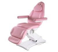 TT-YEC Sillón De Belleza Eléctrico De Lujo, Altura Ajustable De 58-80 Cm, Equipo De Tratamiento De Spa Profesional Reclinable, Con Respaldo Ajustable Y Reposapiernas,Rosado