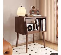 TT-YEC Soporte Creativo para Tocadiscos De Madera con Mueble para Discos De Vinilo, Estante para CD Y Mesa Organizadora, Adecuado para Salas De Música Y Salas De Estar,D