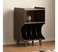 TT-YEC Soporte para Tocadiscos De Gran Capacidad De 3 Niveles, Armario para Guardar Discos De Vinilo, Estante De Exhibición De CD De Acrílico, Mesa Auxiliar Pequeña De Madera,C