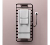 TT-YEC Toallero Eléctrico De Acero Inoxidable para Baño, Toallero Y Perchero 2 En 1, con Temporizador Manual Y Termostato Inteligente, De Pared/Suelo.,Right Line a