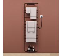 TT-YEC Toallero Eléctrico De Acero Inoxidable para Baño, Toallero Y Perchero 2 En 1, con Temporizador Manual Y Termostato Inteligente, De Pared/Suelo.,Wall Mounted Right Line a