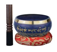TT-YEL Juego De Cuencos Tibetanos para Meditación Hechos A Mano, Cuenco Tibetano para Música De Yoga, Incluye Instrumento De Percusión Y Almohadilla para Cuenco Tibetano,Dark Blue