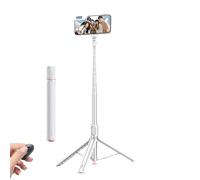 TT01 Extendable Bluetooth Selfie Stick Tripod, 69.6" Automatic Tripod, Auto-Open Phone Tripods Stand with Magnetic Remote,Aluminum Flexible Rotation Phone Tripod, for Photography (White)