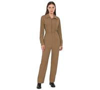 TTAO Mono de trabajo para mujer de una pieza, traje de protección largo, elástico, con botones, para manualidades, uniforme de rally, para el tiempo libre, caqui, M