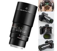 TTARTISAN 100mm F2.8-Objektiv Macro 2X Vollformat für E-Mount-Kameras A7 A7M2 A7M3 A7M4 A7R A7RM2 A7RM3 A7RM5 A7S A7SM2 A7C A7C2 A7CR A1 A9 A9I A9III ZV-E1 und más.